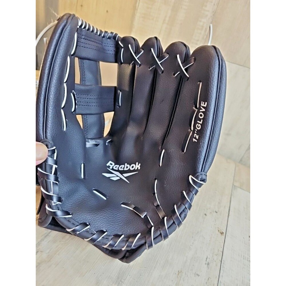 Reebok RBG100-BK 12" Baseball Glove Black Right Hand Throw New Without Tags